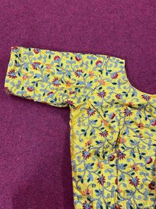 Yellow Embroidered Blouse