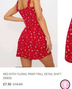 Red Floral Mini Dress