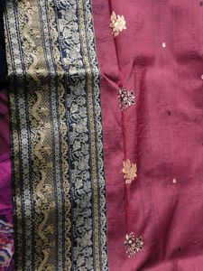 Bomkai Pure Silk Maroon Saree