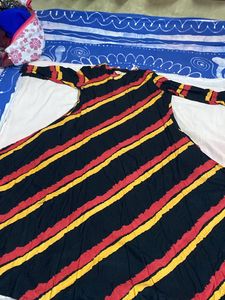 Bandhej Print Long 3qtr Slv Dress