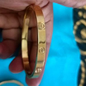 Gold Nail Bangle combo