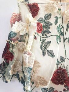 SHEIN Floral Embroidered Sheer Top