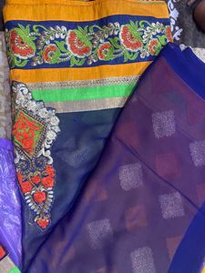 Heavy Pallu Saree With Designer Blouse