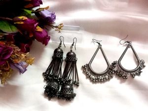 Heavy Oxidized Earrings- Combo Of 2
