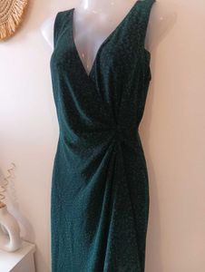 Naniyali Black With Green Shimmer Gown From US