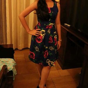 Blue Dress With Pop Colors