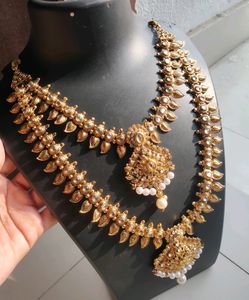 Beautiful Gold Toned Double Layered Necklace