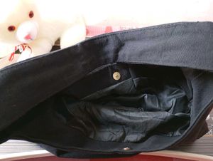 Black Canvas Hobo Bag