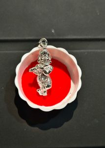 Real silver pendent of kanha ji🙏