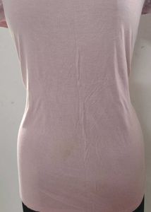 Pink Sequin Sleeve T-Shirt