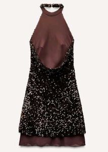 New Zara Sparkly Sequin Mini Dress