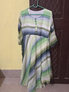 Striped Green Dress