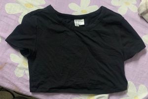 Black Cropped Top