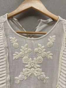 Embroidered White Blouse