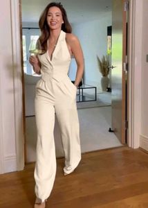 Set of 2-Beige kotty style top with flared pants