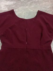 Burgundy Mini Dress