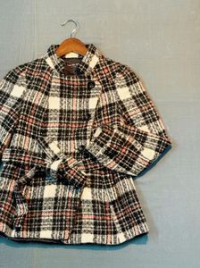 Plaid Belted Coat