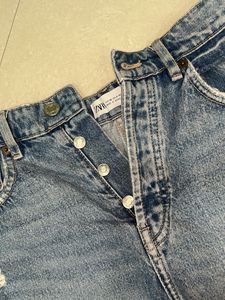 Zara Distressed Denim Shorts