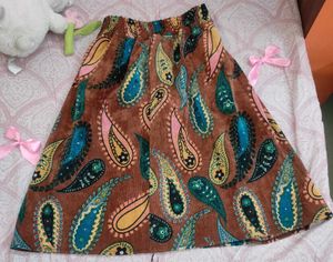 Paisley Print Skirt - Size (S, M)