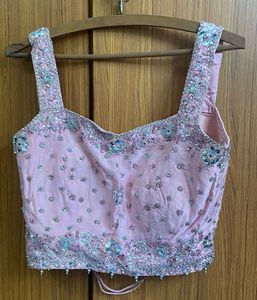 Powder Pink Backless Blouse