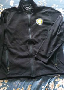 unisex Black Fleece Zip-Up superwarm jacket