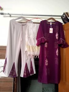 New With Tag Heavy Wedding Kurta Plazo Duppata Set