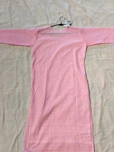 Pink Embroidered Kurti