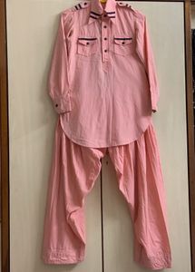 Unisex Pink Pathani Kurta Pajama Set