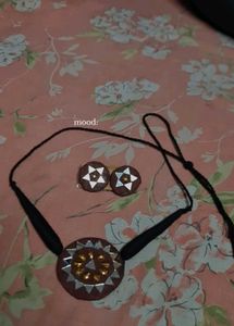Terracotta Necklace and Earring Set