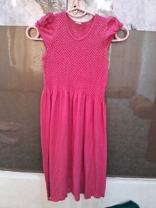 Pink Textured Dress