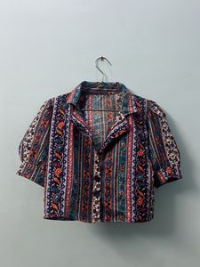Indie printed Crop Top Shirt