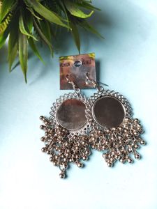 Oxidised Trending Silver Earring Pair