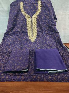 Combo Unstitched Winter Embroidery Suit With Shawl