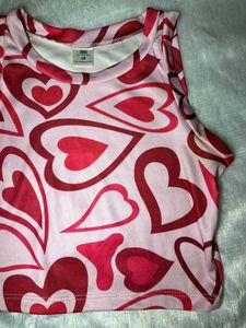 Pink Heart Tank Top
