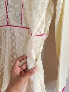 Cream (Ghee) Colour Anarkali Dress