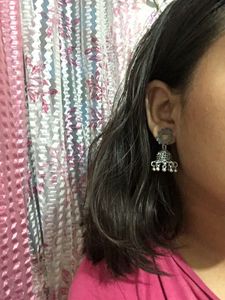 Oxidised Jhumka Earrings