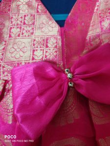 combo of customised girls  frock  with free head band