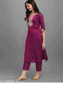 Elegant Purple Kurta Set