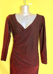 Elegant Maroon Evening Gown