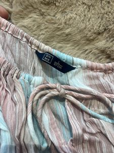 Striped Boho-Style Tassel Top