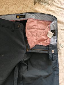 Allen Solly Blue Custom Fit Pant