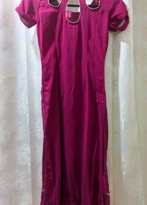 Dark Pink diamond Kurti with dupatta
