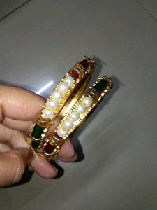 Leaf Design Green And Red Shade Bangles⭕⭕