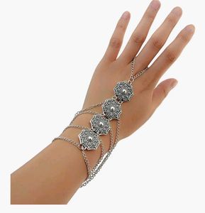 Combo Of 2earings &amp; Finger Ring Bracelet