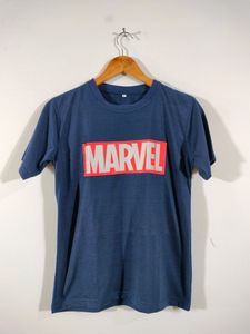 Navy Blue Printed Casual T Shirt (Men's)