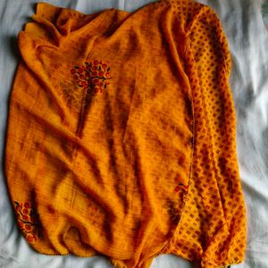 Printed Yellow Scarf