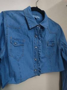 Denim Cropped Shirt