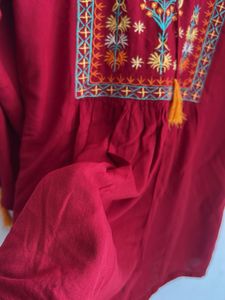 Embroidered Peasant Top