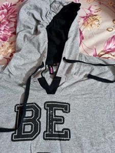 Gray Sleeveless Hoodie - "Be You"