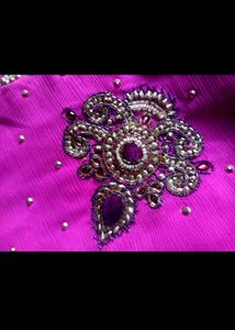Pink Full Diamonds Work Heavy Saree